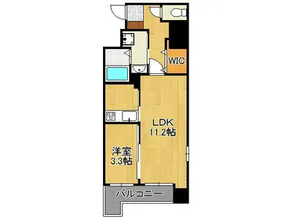 クルーズ・グラン・アリビオ(1LDK/6階)の間取り写真