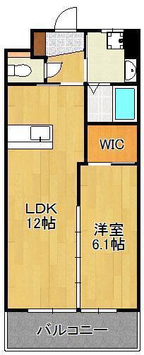 ADVANCE128(1LDK/6階)の間取り写真