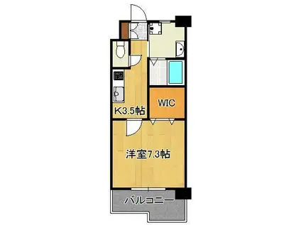 アクシオ三萩野(1K/9階)の間取り写真