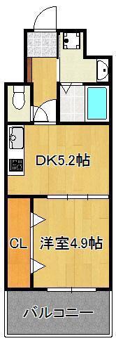 VOLUME.5(1DK/3階)の間取り写真