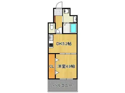 VOLUME.5(1DK/7階)の間取り写真