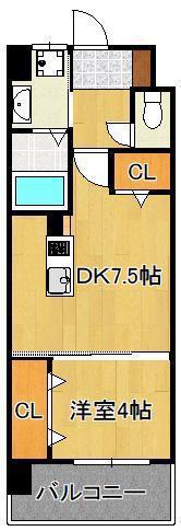 メディプラカーサ(1DK/2階)の間取り写真