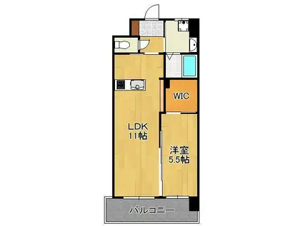 メディプラカーサ(1LDK/4階)の間取り写真