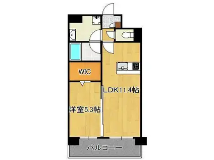 ネクステージ三萩野(1LDK/10階)の間取り写真