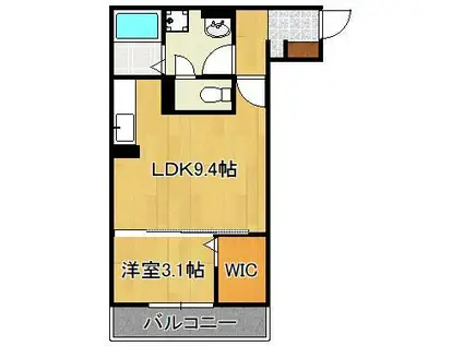 ザ・レジデンスBONJONO ウエスト(1LDK/3階)の間取り写真