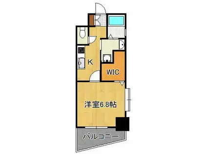 アクシオ片野(1K/2階)の間取り写真