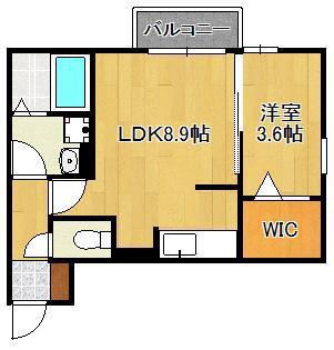 グレイド(1LDK/3階)の間取り写真