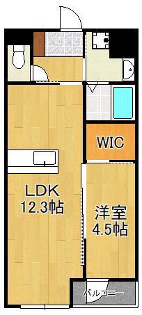 SHIZUKA BLDG(1LDK/2階)の間取り写真