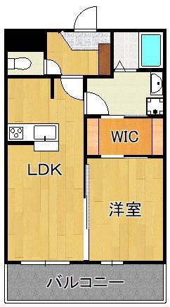 サンシャインタワー三萩野(1LDK/10階)の間取り写真