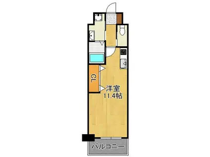 エルザグランツ黄金(ワンルーム/9階)の間取り写真