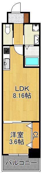 エルザグランツ黄金(1LDK/7階)の間取り写真