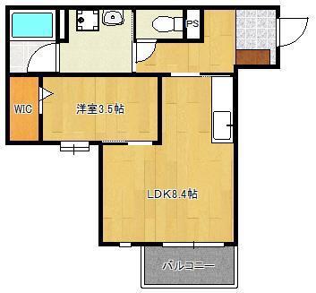 YOURMAISON萩崎(1LDK/2階)の間取り写真