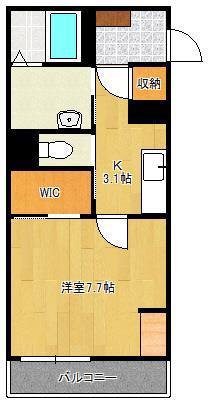 GRAND SUNNY(1K/2階)の間取り写真