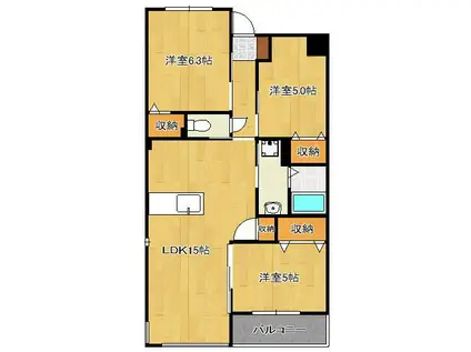 CITRUS TREE(3LDK/1階)の間取り写真