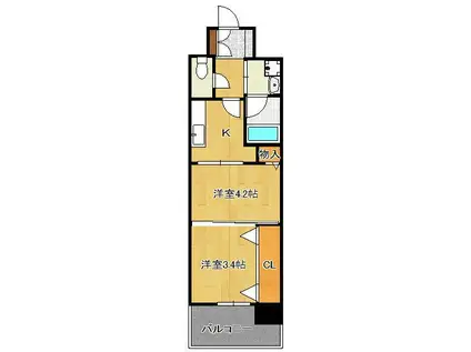 REGARIA MIHAGINO CENTER MARKS(2K/9階)の間取り写真