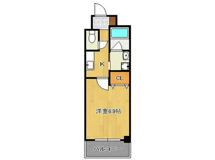 RITA-Ⅰ(1K/8階)の間取り写真