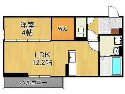 HAU`OLI RESIDENCE(1LDK/1階)の間取り写真