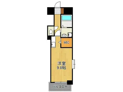 BRELIA MIHAGINO (ワンルーム/10階)の間取り写真