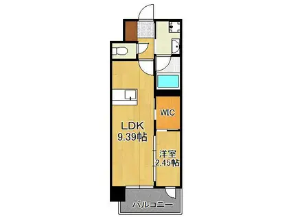 プレジデンス ざ 三萩野(1LDK/10階)の間取り写真