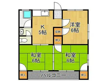 CASA.8(3K/3階)の間取り写真
