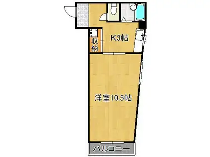 第三サンピア(1K/4階)の間取り写真