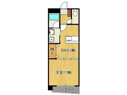 ジュウィール西王子(1DK/3階)の間取り写真