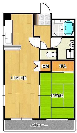 クレベール紅梅(1LDK/3階)の間取り写真