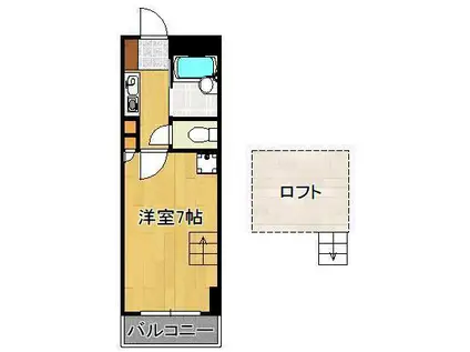 クレスト黒崎(1K/1階)の間取り写真