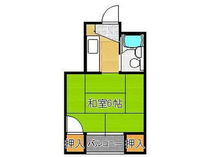 シャトレ藤田(1K/2階)の間取り写真