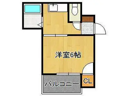 シャトレ菅原Ⅰ(1K/3階)の間取り写真