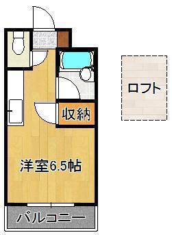 ベルコート折尾(ワンルーム/1階)の間取り写真