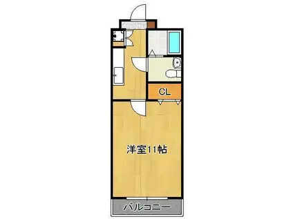 エクセルマロン紅梅(1K/4階)の間取り写真