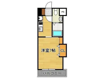 プレステージ・デル・クラシック(1K/9階)の間取り写真