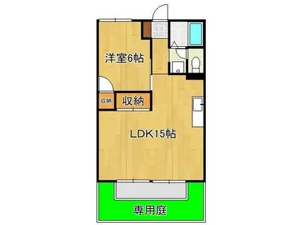 ハイツはるみつ(1LDK/1階)の間取り写真