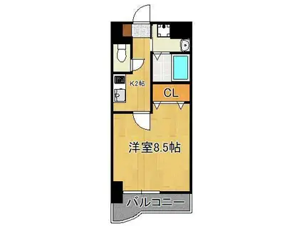 グランド・コスモ(1K/4階)の間取り写真