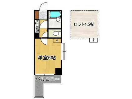 ロイヤルシャトー黒崎(1K/2階)の間取り写真