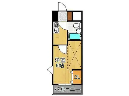 ラ・レジダンス・ド・サントゥール(1K/7階)の間取り写真