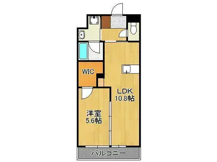 グランドツイン黒崎(1LDK/13階)の間取り写真