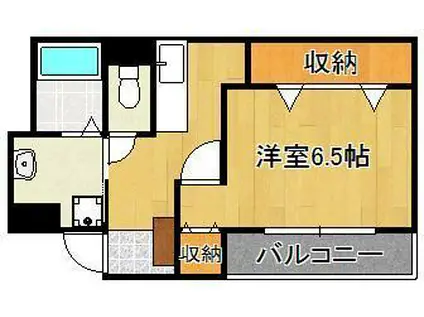 カサブランカ(1K/1階)の間取り写真