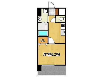 MDIエスポアール桜ヶ丘(1K/4階)の間取り写真