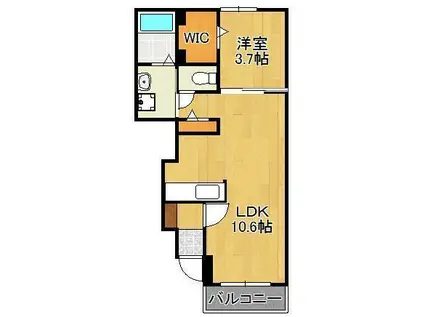 アベニール2番館(1LDK/1階)の間取り写真
