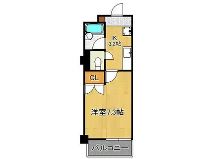 FAIREBRILLER黒崎(1K/3階)の間取り写真