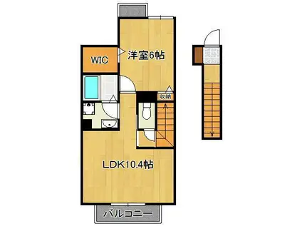 サンヒルズ黒崎駅(1LDK/2階)の間取り写真