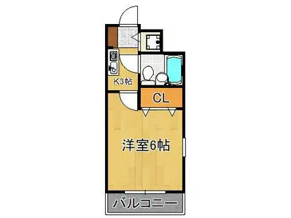 メゾン・ド・青山(1K/4階)の間取り写真