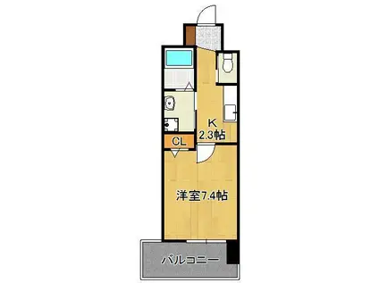 GRACEFUL北湊(1K/10階)の間取り写真