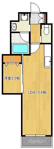 シュライン恵比寿レジデンス(1LDK/2階)の間取り写真