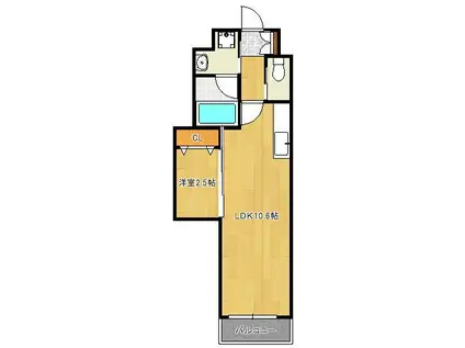 シュライン恵比寿レジデンス(1LDK/6階)の間取り写真