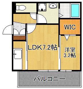 D-ROOM陣原Ⅱ(1LDK/2階)の間取り写真