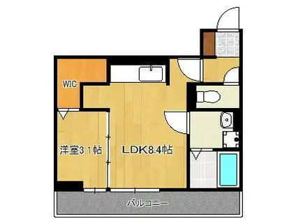D-ROOM東浜町(1LDK/2階)の間取り写真