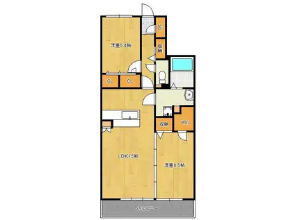 ヴィアーレ(2LDK/5階)の間取り写真